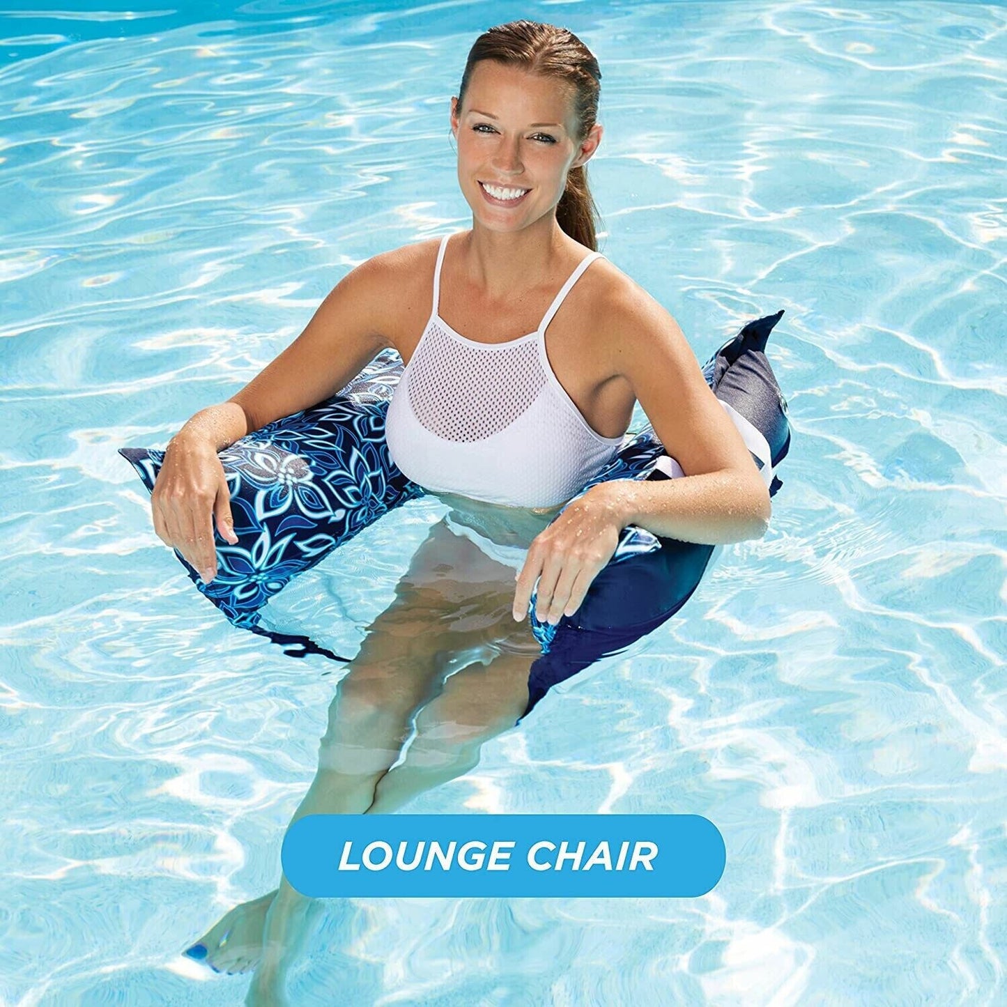 Aqua Leisure 4 in 1 Inflatable Supreme Monterey Hammock Pool Float, Orchid Blue - ARISDEALS