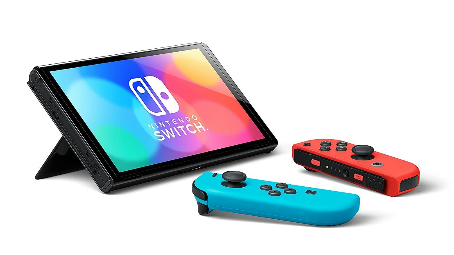 Nintendo Switch OLED White or Neon Red Blue Joy-Con *NEW* FREE FAST SHIPPING! - ARISDEALS