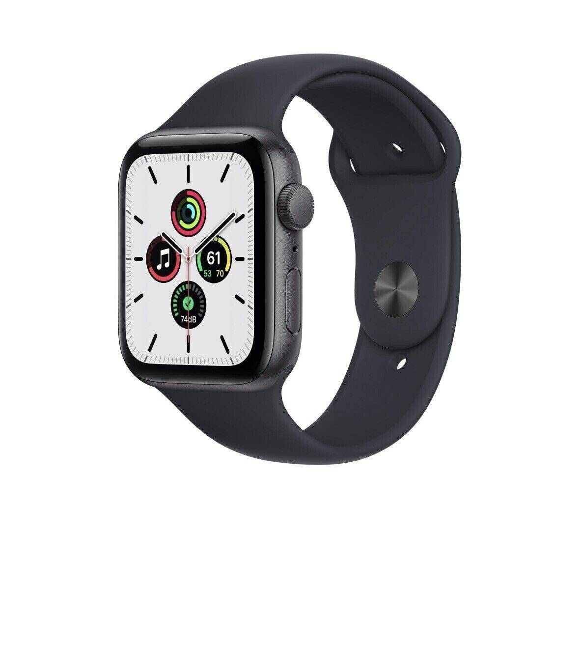 Apple Watch SE GPS 44mm Space Gray Aluminum Case Midnight Sports Band MKQ63LL/A - ARISDEALS