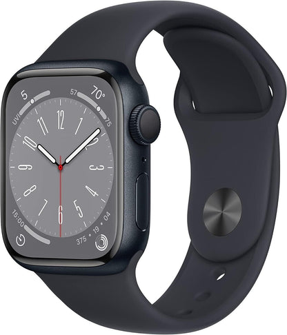 NEW Apple Watch Series 8 [GPS 41mm] Midnight Aluminum Case & Sport Band - S/M - ARISDEALS