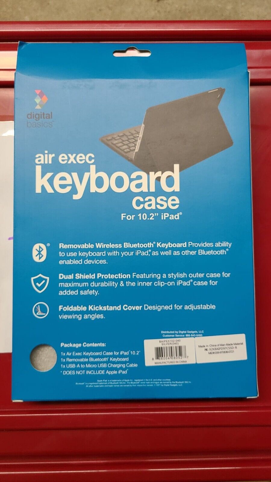 Digital Gadgets Air Exec Keyboard Case For IPAD 10.2” NIP Silver - ARISDEALS