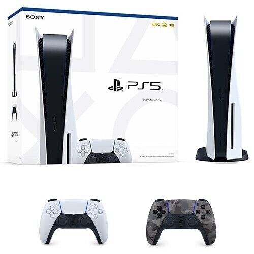 PlayStation 5 Console + PS5 DualSense Wireless Controller Gray Camouflage - ARISDEALS